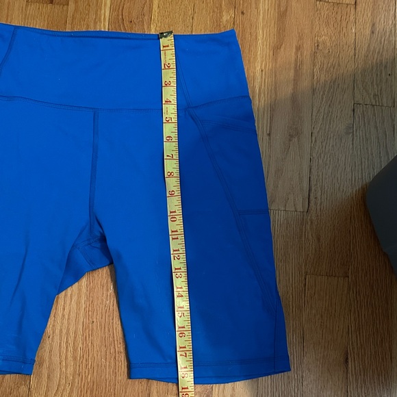 Women's Blue Athletic Shorts - Picture 3 of 6